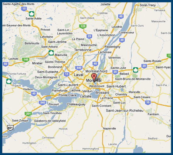 Greater Montreal Map